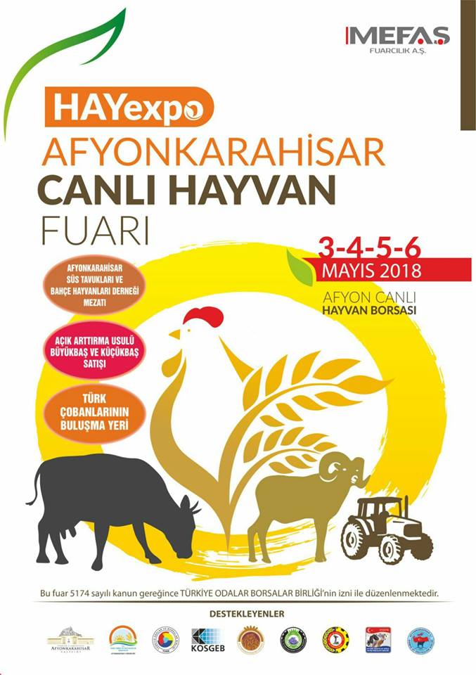 3-6 Mayıs Tarihleri Arasında Hayexpo Afyonkarahisardayız