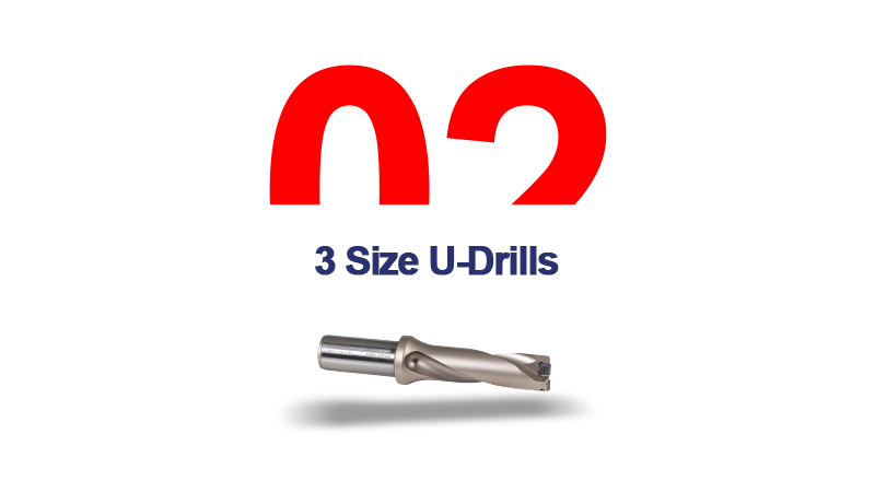 3 Size Indexable Drills